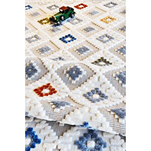 Enti Polo 7806 Multi Iskandinav Salon Halısı Yumuşak Çocuk Odası Kesme Halı Yolluk 160x250 cm