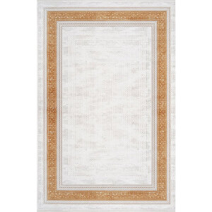 Luxess Valeria 1074 Gold Halı Kilim Kaymaz Taban Yıkanabilir Salon Mutfak Kesme Yolluk 160x230 cm