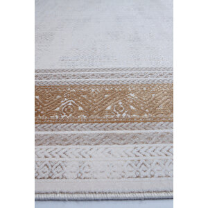 Luxess Valeria 1074 Gold Halı Kilim Kaymaz Taban Yıkanabilir Salon Mutfak Kesme Yolluk 160x230 cm