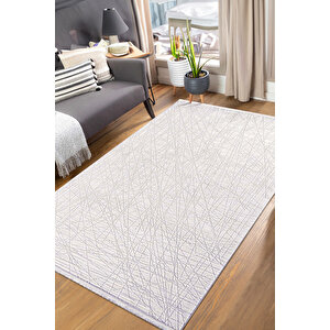 Enti Akik 8615 Krem Halı Kilim Salon Mutfak Kesme Yolluk Dokuma 100x350 cm