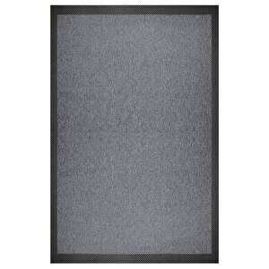 Woolhome Naturel Sisal 2001 Antrasit Siyah Kolay Temizlenebilen Kaymaz Salon Mutfak Halısı 160x230 cm