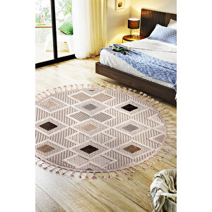 Enti Bonn 8804 Gri Daire Iskandinav Halı Salon Halısı Kesme Halı Yolluk 80x80 cm
