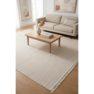Enti Piana 1103 Taba Halı Kilim Kaymaz Taban Yıkanabilir Salon Mutfak Kesme Yolluk 200x250 cm