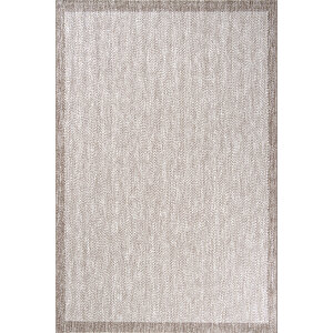 Enti Nova 2001 Bej Mutfak Halısı Yıkanabilir Sisal Görünümlü Mutfak Kilimi Çerçeveli Kaymaz Yolluk 120x180 cm