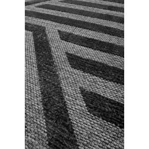 Decoser Hereke 061 Antrasit Hav Toz Vermez Salon Halısı Kesme Halı Yolluk 100x300 cm