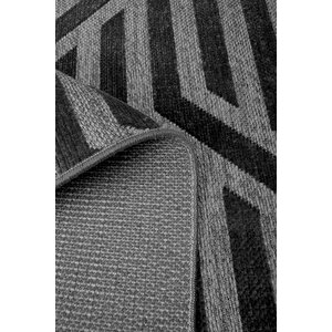 Decoser Hereke 061 Antrasit Hav Toz Vermez Salon Halısı Kesme Halı Yolluk 100x300 cm