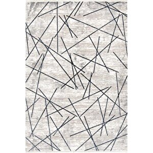 Enti Norm 6215 Mavi Salon Halısı Kesme Yolluk Yumuşak Doku Kaymaz Halısı 100x350 cm