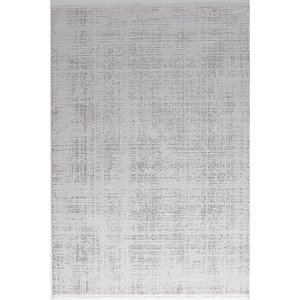 Enti Norm 6207 Beyaz Salon Halısı Kesme Yolluk Yumuşak Doku Kaymaz Halısı 80x200 cm