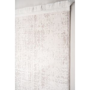 Enti Norm 6207 Beyaz Salon Halısı Kesme Yolluk Yumuşak Doku Kaymaz Halısı 80x200 cm