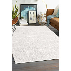 Enti Akik 8610 Krem Halı Kilim Salon Mutfak Kesme Yolluk Dokuma 80x300 cm
