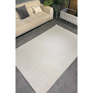 Luxess Bukle 1120 Krem Hav Toz Vermez Salon Halısı Kesme Halı Yolluk Kaymaz Taban Halı 100x350 cm