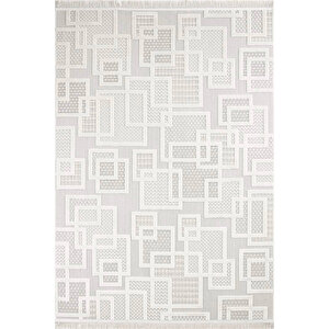 Enti Bonn 8808 Krem Iskandinav Halı Salon Halısı Kesme Halı Yolluk 160x230 cm