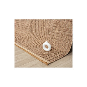 Seyran Loopy 623 Kahve Halı Ince Mutfak Kilim Salon Kesme Halı Yolluk 100x350 cm