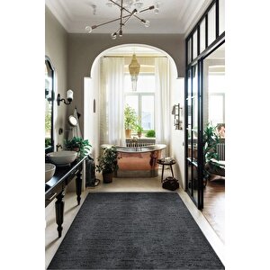 Enti Terrace 8203 Antrasit Iskandinav Halı Yıkanabilir Kesme Yolluk Koridor Kaymaz Çocuk Odası 100x150 cm Gri