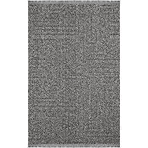 Seyran Loopy 623 Antrasit Halı Ince Mutfak Kilim Salon Kesme Halı Yolluk 100x300 cm