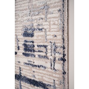 Enti Norm 6214 Mavi Salon Halısı Kesme Yolluk Yumuşak Doku Kaymaz Halısı 100x450 cm