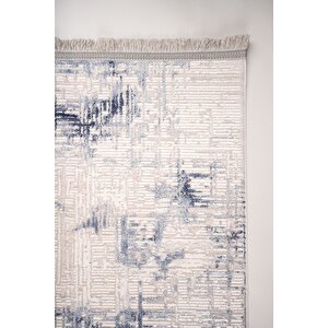Enti Norm 6214 Mavi Salon Halısı Kesme Yolluk Yumuşak Doku Kaymaz Halısı 100x450 cm