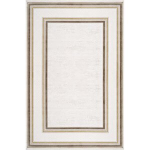 Luxess Valeria 1073 Bej Halı Kilim Kaymaz Taban Yıkanabilir Salon Mutfak Kesme Yolluk 120x180 cm