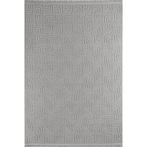 Enti Prag 9211 Gri Halı Yolluk Modern Salon Halısı Antre Hol 100x500 cm