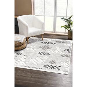 Enti Step 2205 Gri Hav Toz Vermez Yumuşak Dokulu Mutfak Koridor Oturma Grubu Halı 100x500 cm