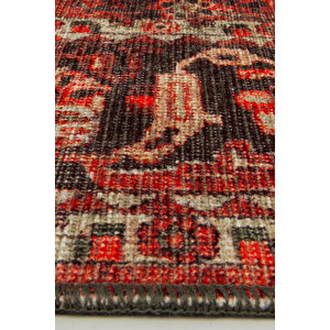 Norm Halı Allure 61-067 Kırmızı Eskitme Halı Etnik Otantik Dokuma Şönil Yıkanabilir Salon Halısı 115x170 cm