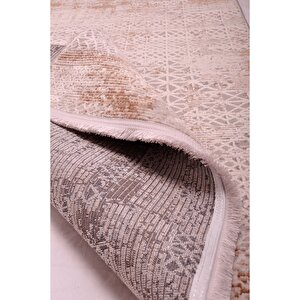 Enti Dora 1903 Vizon Salon Halısı Kesme Yolluk Yumuşak Doku Kaymaz Tozumaz Halısı 100x500 cm