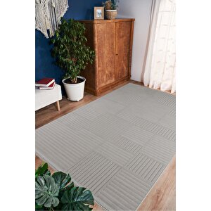 Enti Prag 9203 Gri Halı Yolluk Modern Salon Halısı Antre Hol 160x230 cm