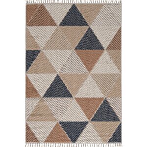 Enti Bukle 1405 Sarı Enti Bukle Hav Toz Vermez Hasır Dokulu Etnik Antialerji 80x300 cm