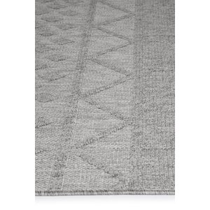 Seyran Loopy 620 Gri Halı Ince Mutfak Kilim Salon Kesme Halı Yolluk 120x450 cm
