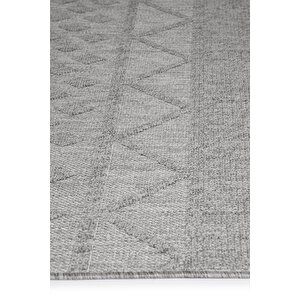 Seyran Loopy 620 Gri Halı Ince Mutfak Kilim Salon Kesme Halı Yolluk 100x200 cm
