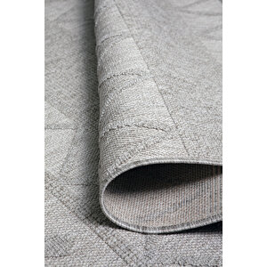 Seyran Loopy 620 Gri Halı Ince Mutfak Kilim Salon Kesme Halı Yolluk 100x200 cm