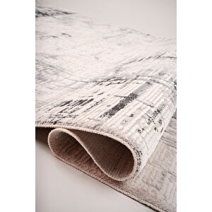 Enti Norm 6213 Gri Salon Halısı Kesme Yolluk Yumuşak Doku Kaymaz Halısı 120x180 cm