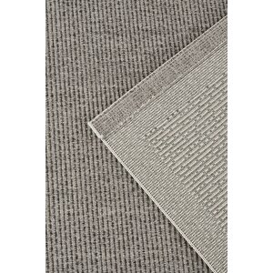 Woolhome Naturel Sisal 2002 Antrasit Gri Kolay Temizlenebilen Kaymaz Salon Mutfak Halısı 80x300 cm