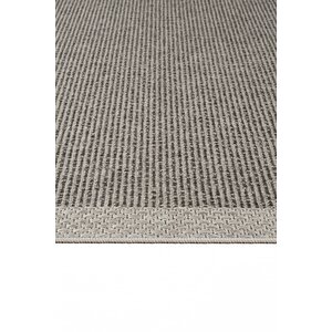 Woolhome Naturel Sisal 2002 Antrasit Gri Kolay Temizlenebilen Kaymaz Salon Mutfak Halısı 80x300 cm