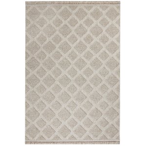 Enti Togo 7506 Bej Hav Toz Vermez Hasır Dokulu Koridor Mutfak Salon Kesme Halı 200x290 cm