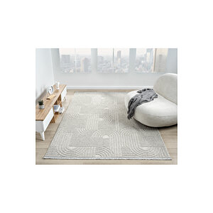 Seyran Loopy 623 Gri Halı Ince Mutfak Kilim Salon Kesme Halı Yolluk 100x200 cm