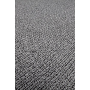 Enti Piana 1102 Gri Halı Kilim Kaymaz Taban Yıkanabilir Salon Mutfak Kesme Yolluk 120x500 cm