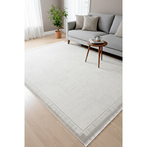 Enti Nita 1204 Krem Hav Toz Vermez Kolay Temizlenen Salon Halısı Yolluk Koridor Halısı 80x150 cm