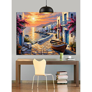 Gün Batımı Deniz Dekoratif Kanvas - Mdf Ahşap Tablo 35x50 cm