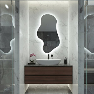 Asimetrik Led Ayna – Touch Sensörlü, Dimming Özellikli – 6500k Beyaz Işıkı  – 5 Boyut 40x68 cm
