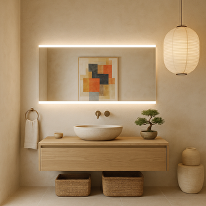 Lumiwide Led Dikdörtgen Banyo Aynası – Dimmable Dokunmatik 3000k Günışığı 70x100 cm