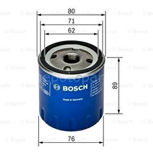 Peugeot 206 1.1i 06.1998 - 10.2005 Bosch Yağ Fi̇ltresi̇ Filitre
