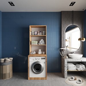 Çamaşır Ve Kurutma Makinesi Dolabı Çam&beyaz B.i.l_7