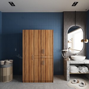Çamaşır Ve Kurutma Makinesi Dolabı Ceviz B.u.y_5