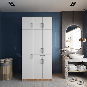 Çamaşır Ve Kurutma Makinesi Dolabı Çam&beyaz B.u.z_7
