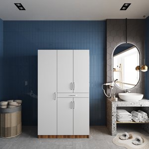 Çamaşır Ve Kurutma Makinesi Dolabı Ceviz&beyaz B.u.y_9