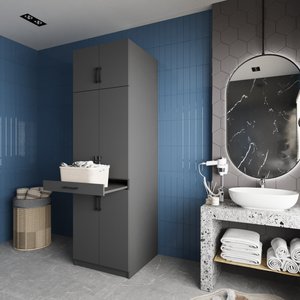 Çamaşır Ve Kurutma Makinesi Dolabı Atrasit  B.i.s_2