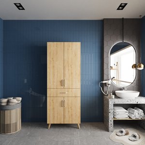 Çok Amaçlı Banyo Dolabı Meşe B.i.t_4