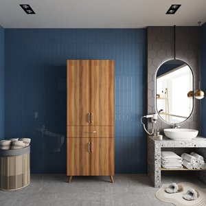 Çok Amaçlı Banyo Dolabı Ceviz B.i.t_5