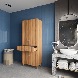 Çok Amaçlı Banyo Dolabı Ceviz B.i.t_5